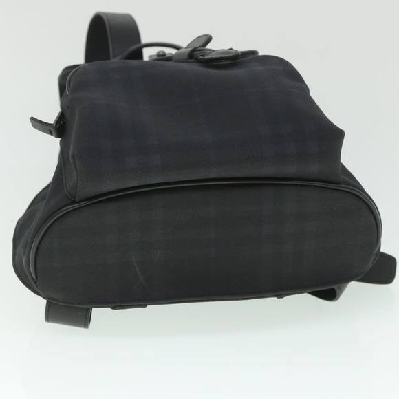 BURBERRY Nova Check Backpack Nylon Black Auth ki3564 - Picture 5 of 16